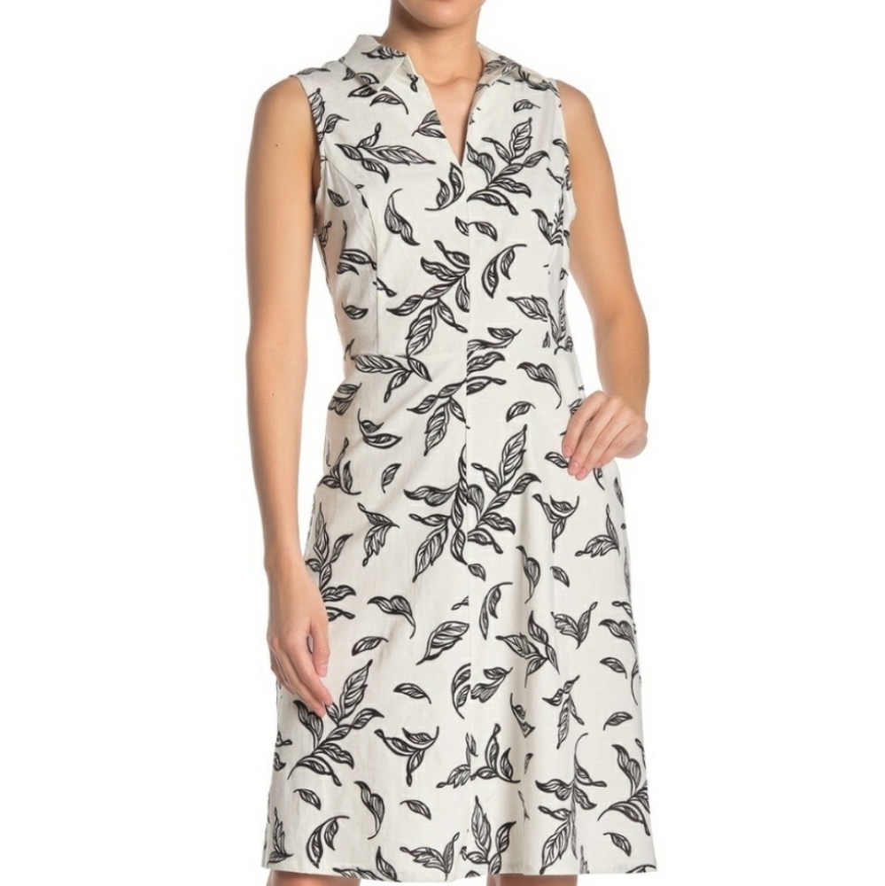 Tahari Linen Blend Dresx